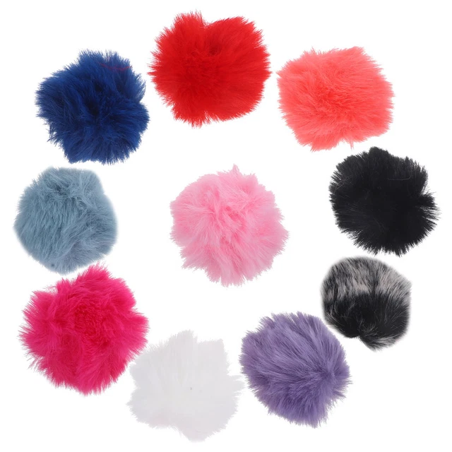 2 Housses Anti-vent En Fausse Fourrure Pour Microphone - Filtre Anti-pop Démontable 6x6x3 Cm - Protection Contre La Salive Et Le Vent Pour Enregistrement - 9
