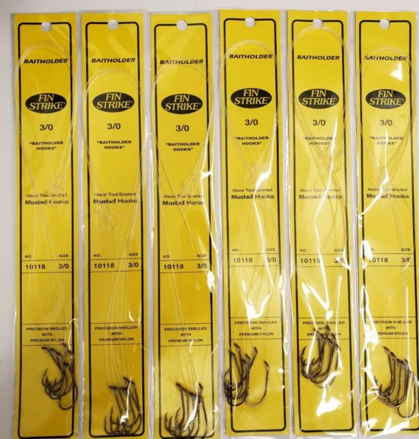 MUSTAD FIN STRIKE Flounder Snelled Hooks 905 C Size 9 Yellow Corn Beads Lot  of 8 $34.99 - PicClick
