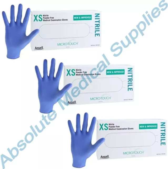 *600-Gloves* Ansell Micro-Touch PF Nitrile Medical Examination X-Small 6034300