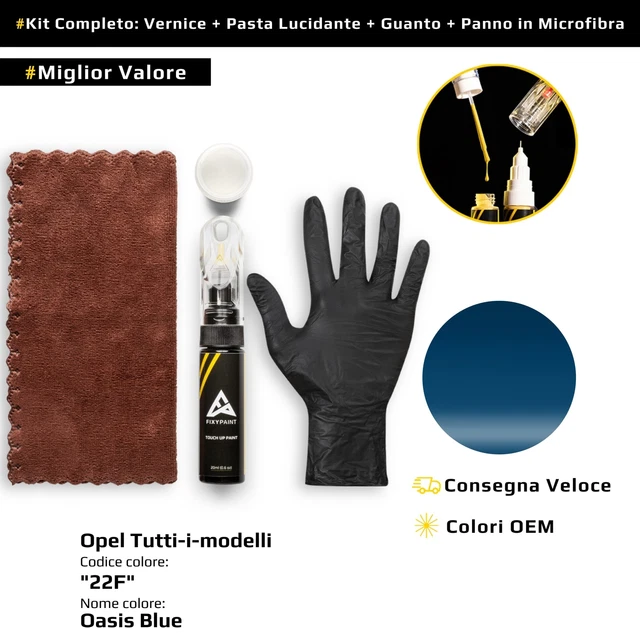 Kit Ritocco Vernice Per Auto Opel LA Perlrot - Vernice Di Fondo, Base E Trasparente, 50 Ml Ciascuno - Foto 11