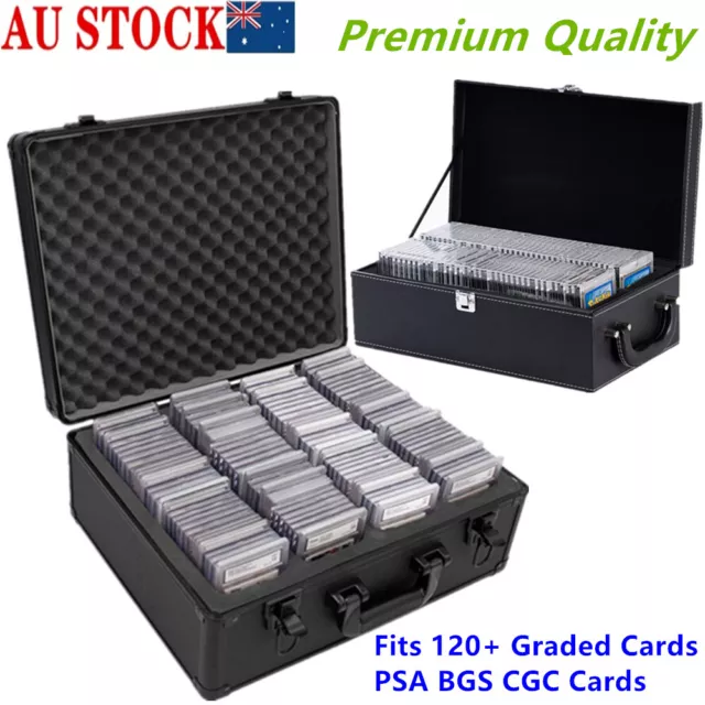 120+ Graded Card Case Storage Box For BGS PSA Sports Trading Cards Slabs Large