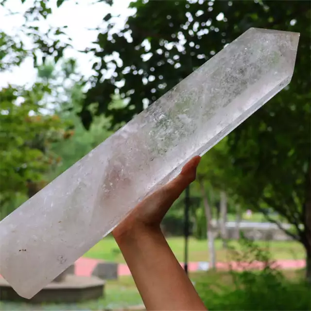 6kg Natural Clear Quartz Obelisk Quartz Cystal Point Wand Tower