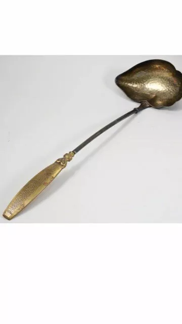 Antiker Jugendstil WMF Schöpflöffel versilbert Messing, Straußenmarke um 1910