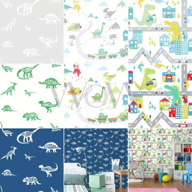 Holden Dinosaur Wallpaper - Kids Boys Bedroom / Playroom - Various Designs
