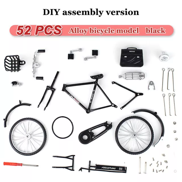 DIY Gift Retro Bicycle Model DIY Dollss Scale Diecast Miniature Collection Doll