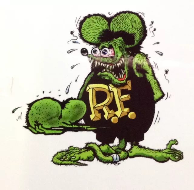 2-Pack Rat Rod Hot Rod  Sticker Chopper   Rat Fink Vintage Racing Oil Gas