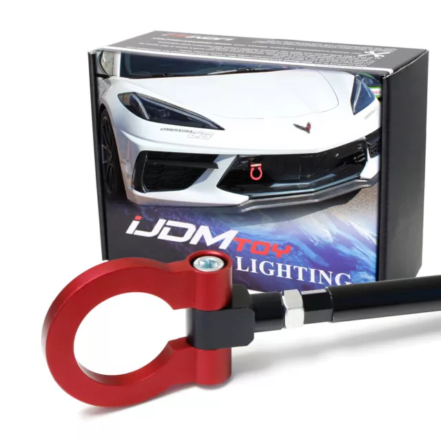 Red Track Racing Style Front Bumper Tow Hook Ring for 14-up Porsche Macan,  Q3 Q7 — iJDMTOY.com
