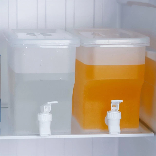 Jarra con grifo recipiente de agua fría dispensador de bebida limonada para refrigerador 3,6 L