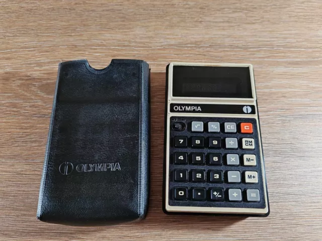 Ancienne Calculatrice Olympia CD44 + étui de rangement Testé