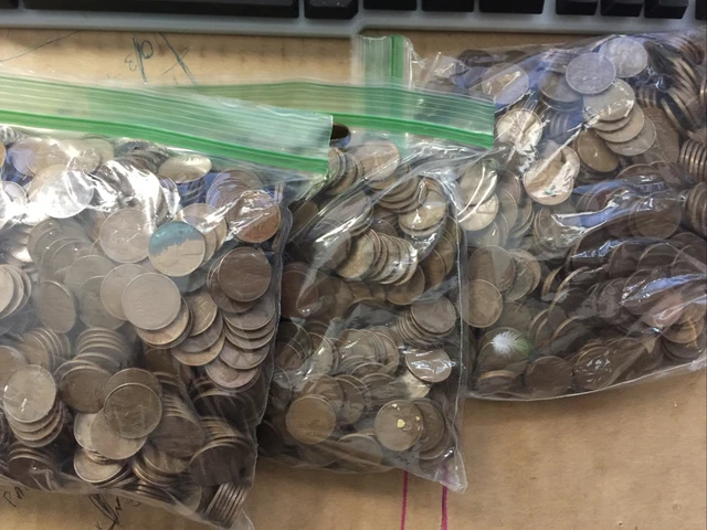 LINCOLN WHEAT CENT PENNY BAG LOT, MIXED mints, 20s, 30s, 40's & 50's, 500 COINS