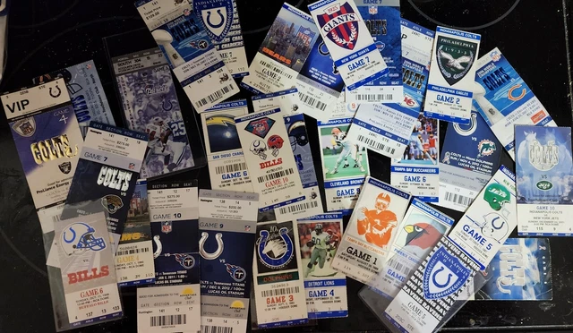 INDIANAPOLIS COLTS HUGE LOT of Ticket Stubs debuts/milestones & rare reg season