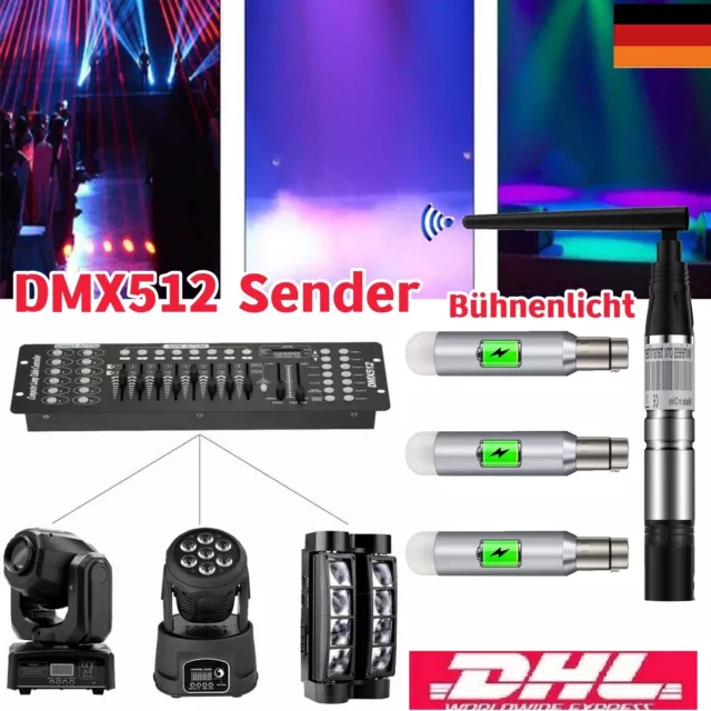 DMX512 Konsole Bühnenlicht Controller / XLR Empfänger Sender Receiver Event Show
