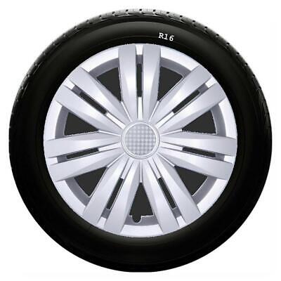 4 x WHEEL TRIMS HUB CAPS WHEEL COVERS FITS VW CRAFTER 16" R16 SILVER