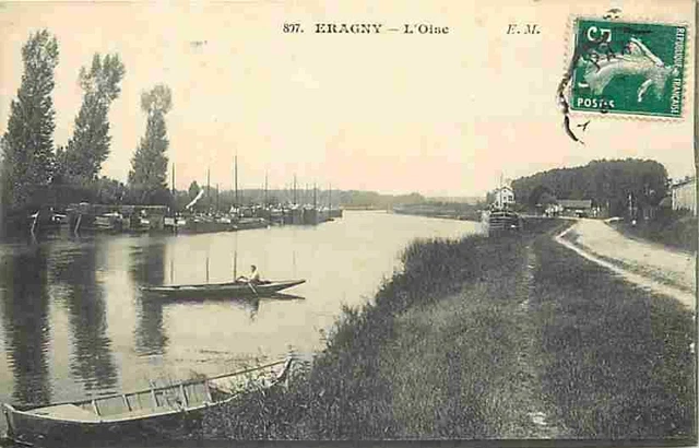 95 - Eragny - L'Oise - Anim�e - Barque - CPA - Voir Scans Recto-Verso