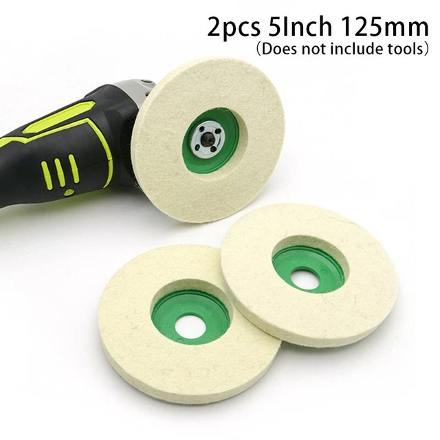 Ruote lucide 5,1 x 12,7 cm feltro 125 mm pastiglie freno lucidatura disco per rotante