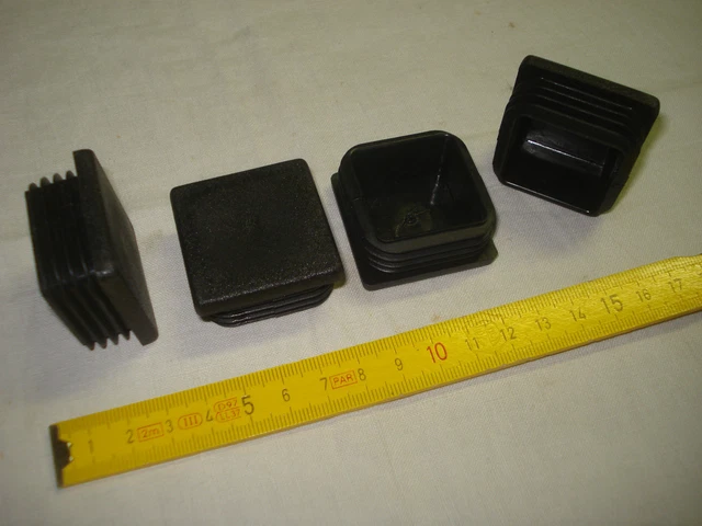 Lot De 8 Patins Glisseurs Carrés à Insérer – 30 Mm Avec Ailettes, Pour Chaises Et Meubles