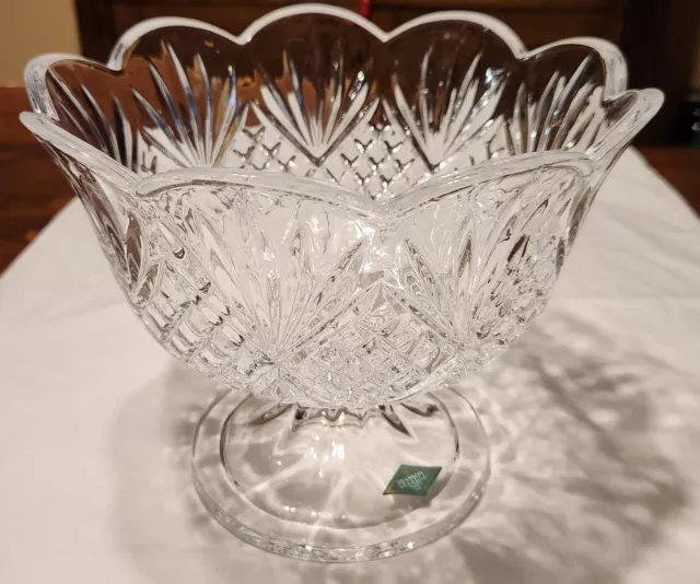 Shannon Crystal by Godinger Dublin Crystal Footed Trifle Bowl Model 25958