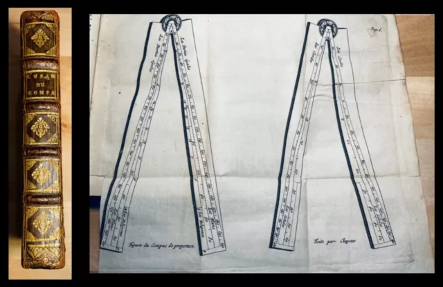 Ozanam (Jacques) -  Usage du compas de proportion instrument - La Haye, 1691