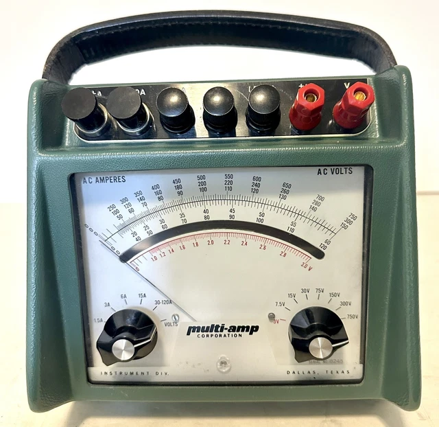 Multi-Amp Corporation Analog AC Volt-Ammeter Thermocouple Tester Model 125