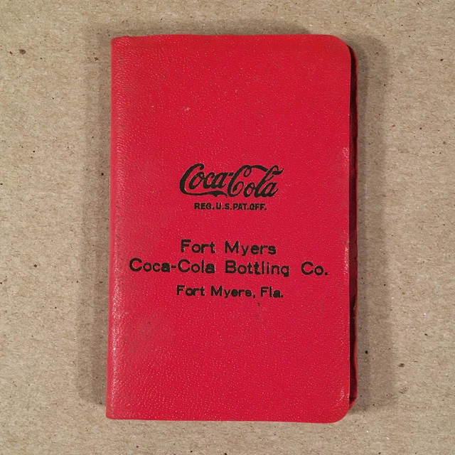Fort Myers FL 1945 COCA COLA BOTTLING CO. Small Advertising Calendar/Memo Book