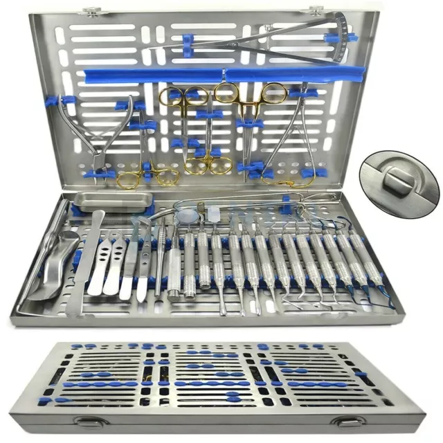 33 Pcs Advanced Implant Kit Oral Surgery Dental Instruments Laboratory German CE