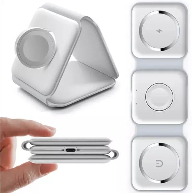 3 in 1 Wireless Charger Faltbare Ladestation Für Apple Watch AirPods iPhone