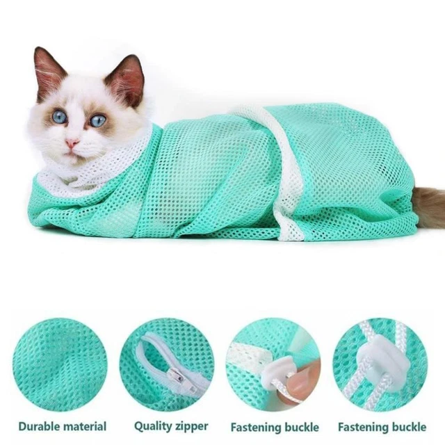 Sacchetto da bagno per toelettatura in rete gatto sacchetti per lavaggio per animali domestici iniezioni G3sd R9C8
