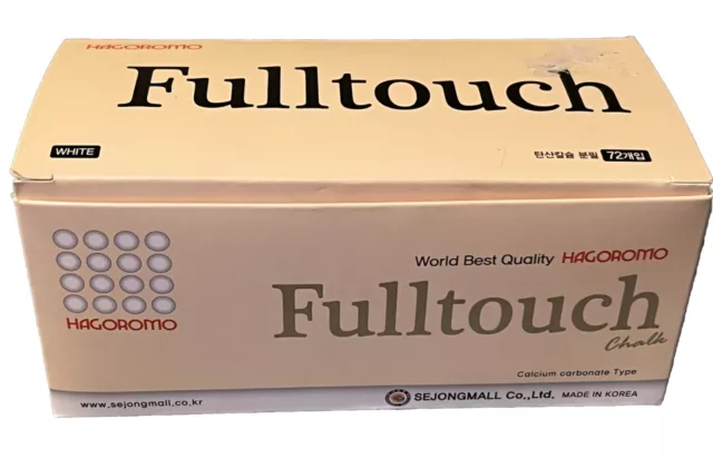 HAGOROMO Fulltouch Color Chalk 1 Box [12 Pcs/White] 