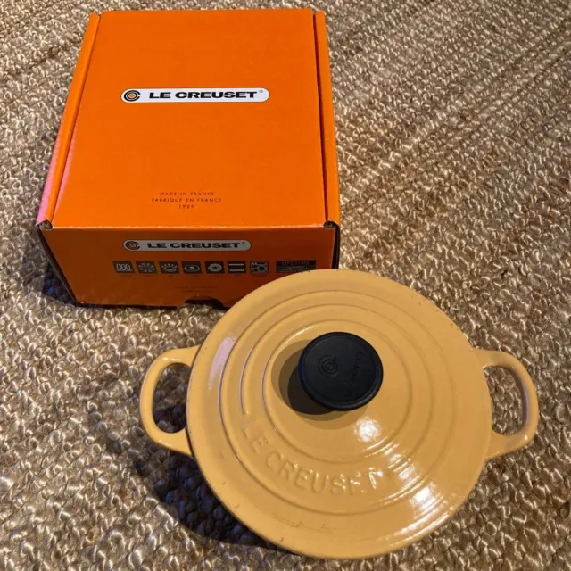 Le Creuset Cocotte Ronde 16cm yellow with box FedEx DHL