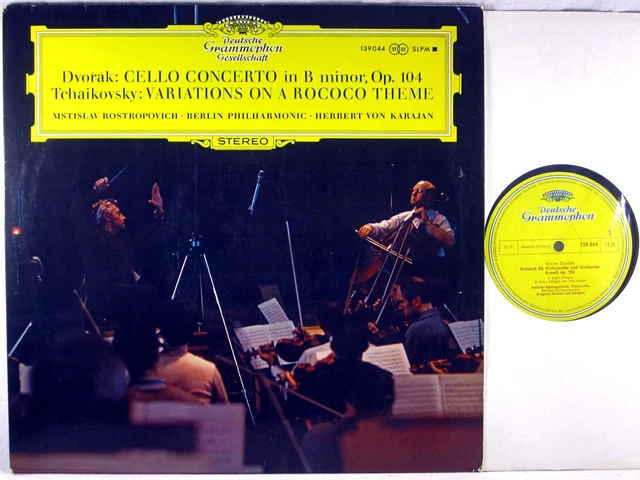 DGG GERMANY 1969 Dvorak ROSTROPOVICH Cello Concerto KARAJAN SLPM 139 ...