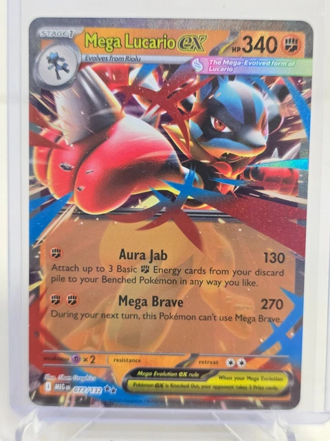 MEGA LUCARIO EX 077/132 Mega Evolution Pokémon TCG Double Rare NM/M $14.99 - CA