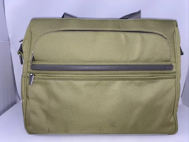 Tumi Green Ballistic Nylon Compact Tote 18” Carry On Weekender Bag 26189LM