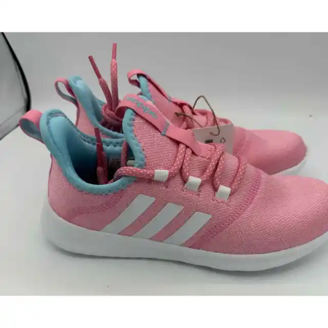 adidas Cloudfoam Pure 2.0 Running Shoe Bliss Pink Kids Size 4.5 new