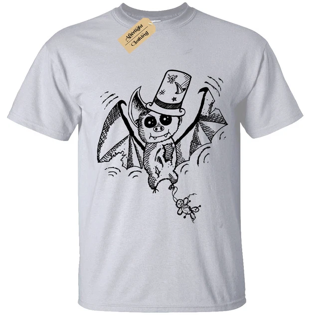 Zombie Pipistrello T-Shirt Uomo Halloween Vampiro Inquietante Gothic