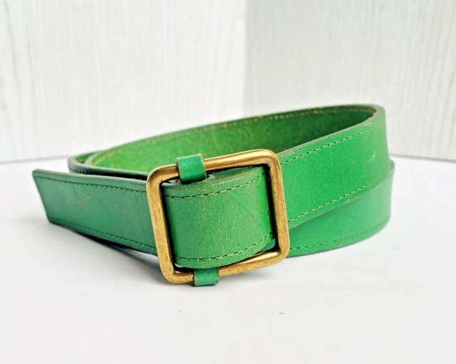 The Gap Green Genuine Leather Women’s Belt Small 30 - 34 Slide Buckle