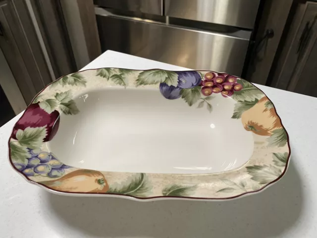 Noble Excellence Napa Valley Vegetable Serving Bowl Plate Dish Fruit Design