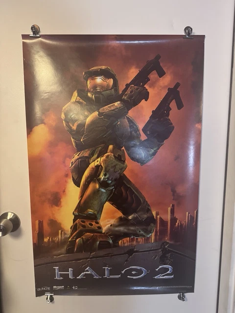 2004 LARGE HALO Rare Store Promo Poster Xbox Master Chief