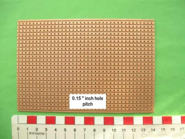 Seltenes Veroboard mit Lochneigung 0,15 Zoll (3,8 mm) Größe 9,5 cm x 14,5 cm Neu aus altem Lagerbestand