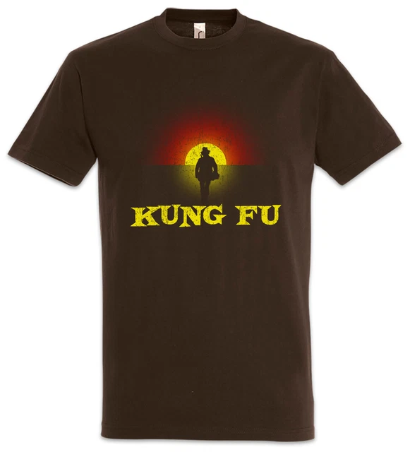 T-shirt silhouette Kung Fu Walking Martial Bruce Arts Symbol Lee Karate