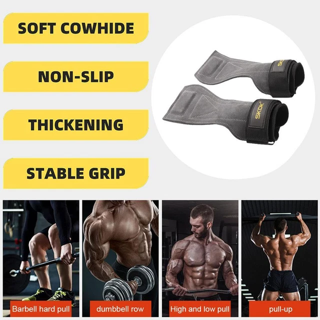 Fitness Gloves For Power Weight Lifting Grips Gym WristWrap Women Men V8C6