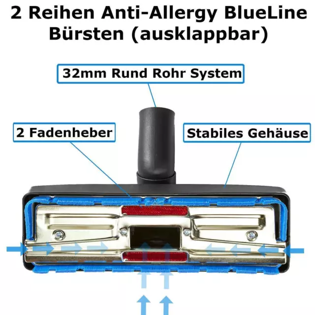 Staubsauger Aufsatz 32-mm Boden-Düse DN32 Kombidüse Ersatzteil zb für AEG Vampyr 3