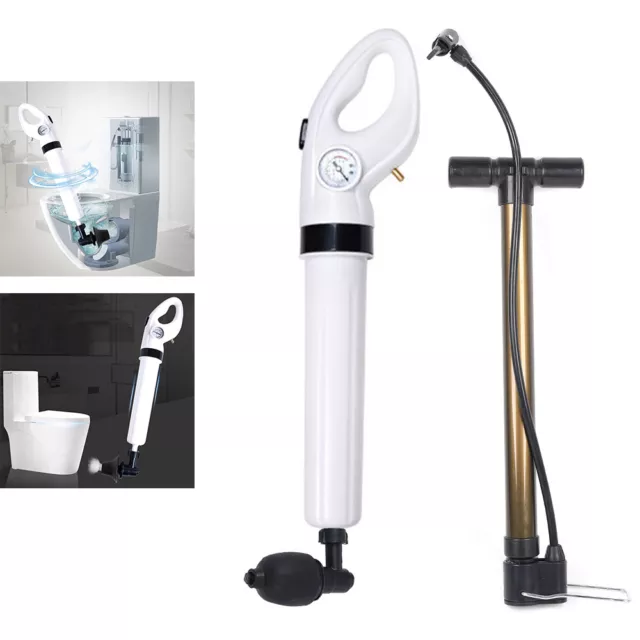 Powerful Toilet Plunger High Pressure Drain Blaster Unblocker Blockage Remover