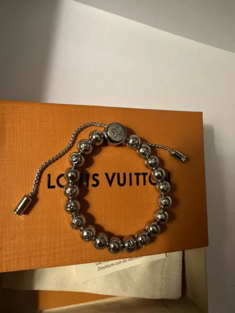 Authentic Louis Vuitton V Logo Chain Bracelet Signature Engraved 22cm From  Japan