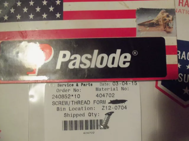 "Genuine" Paslode  Part # 404702 - SCREW/THREAD FORM