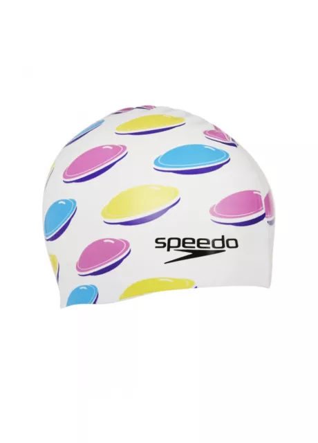 Speedo - Cuffia Slogan Print Cap - 08385B397 - White