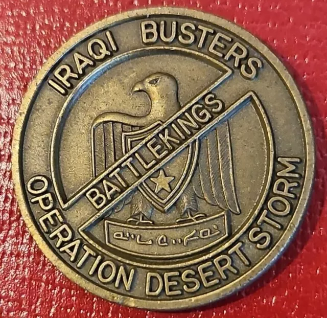 Iraqi Busters Desert Storm Battlekings Challenge Coin Token Medal 3Rd Battalion