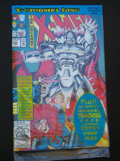 Uncanny X-Men  #296  NM  1993 Polybagged w/Card High Grade Marvel Comic *UNREAD*
