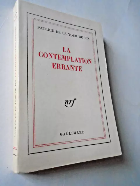 PATRICE DE LA TOUR DU PIN La Contemplation errante, "roman" EO 1948 Rare