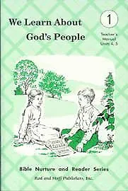 WE LEARN ABOUT GOD'S PEOPLE TEACHERS 1 - TEACHER'S MANUAL By Rod And Staff Mint