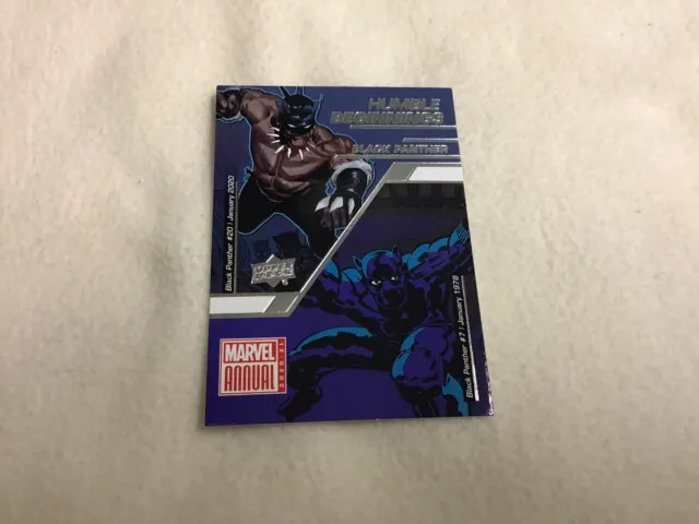 2020/21 Marvel Annual Black Panther Humble Beginnings Insert #HB-4 Upper Deck
